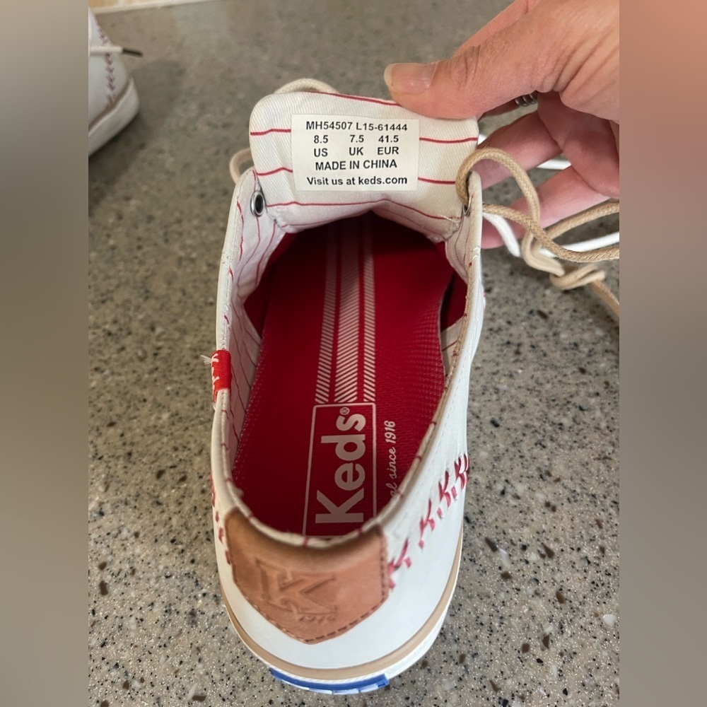 Keds Champion Penant Leather Sneakers Mens Size 8.5 Womens Size 10.5 - Picture 10 of 10